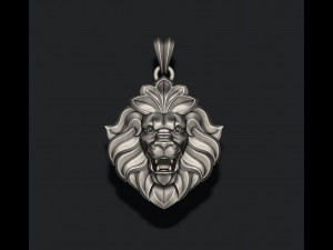 Lion ornament pendant 3D print model 3D Baskı Modeli