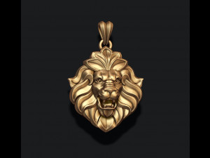 Lion ornament pendant 3D print model Modelo de impresión 3D