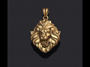 Lion ornament pendant 3D print model 3D Baskı Modeli