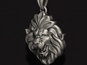 Lion ornament pendant 3D print model 3D Baskı Modeli