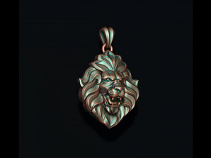 Lion ornament pendant 3D print model 3D Baskı Modeli