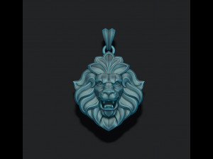 Lion ornament pendant 3D print model 3D Baskı Modeli