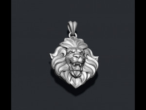 Lion ornament pendant 3D print model 3D Baskı Modeli