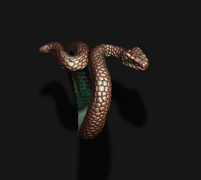 Anel de cobra Modelo de Impressão 3D .c4d .max .obj .3ds .fbx .stl .blend 