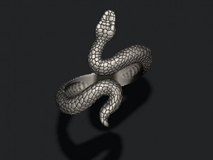Snake ring v2 3D print model 3D Baskı Modeli