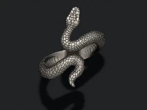 Snake ring v2 3D print model 3D Print Model