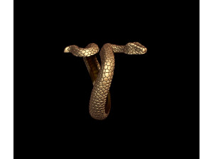 Snake ring v2 3D print model 3D Baskı Modeli