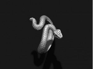 Snake ring v2 3D print model 3D Baskı Modeli