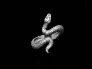 Snake ring v2 3D print model 3D Baskı Modeli