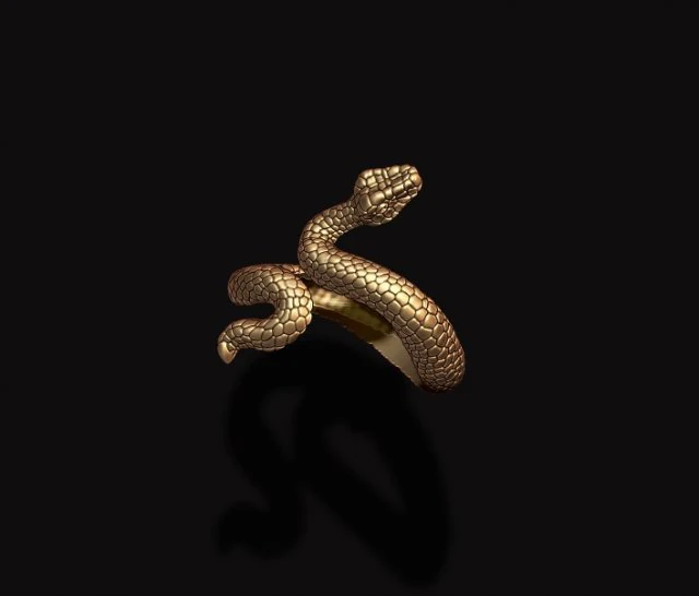 Snake ring v2 3D print model 3D Print Model .c4d .max .obj .3ds .fbx .stl .blend 