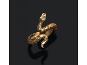 Snake ring v2 3D print model 3D Print Model