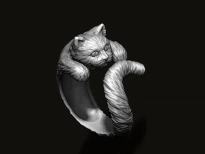 Cat ring 3D print model 3D Print Model