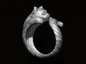 Cat ring 3D print model 3D 打印模型
