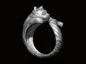 Cat ring 3D print model 3D Print Model