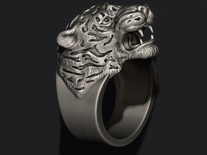 Tiger ring 3D print model Modelo de Impressão 3D