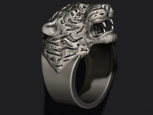 Modelo de impressão 3D do anel de tigre Modelo de Impressão 3D