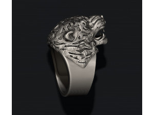 Tiger ring 3D print model Modello di stampa 3D