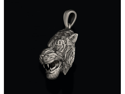 Tiger pendant 3D print model 3D Принт Модель