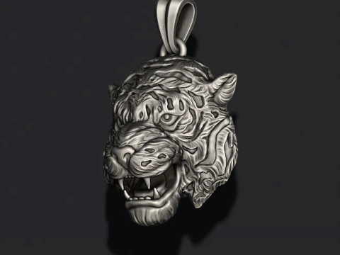 Tiger pendant 3D print model 3D Print Model