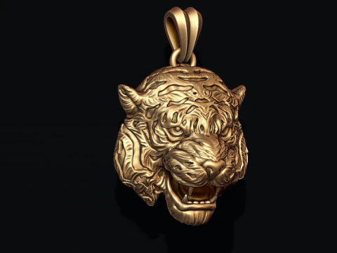 Tiger pendant 3D print model 3D Print Model