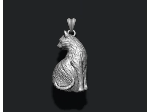 Cat pendant 3D print model 3D Print Model