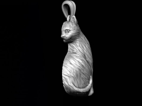 Cat pendant 3D print model 3D Print Model