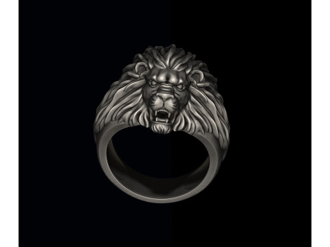 Humble lion ring 3D print model 3D Print Model