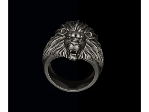 谦卑的狮子戒指3D打印模型 3D 打印模型