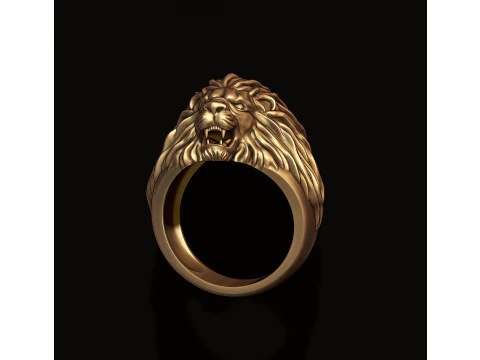 Humble lion ring 3D print model 3D Print Model