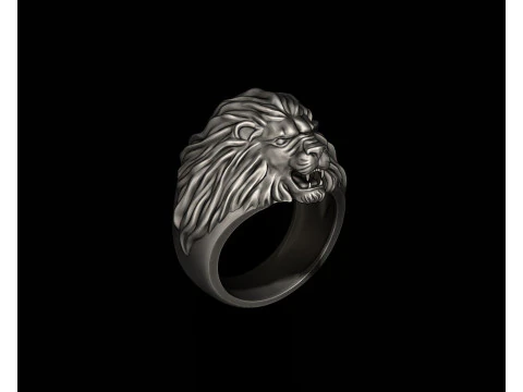 Humble lion ring 3D print model 3D Print Model