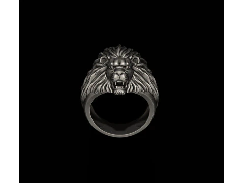 Humble lion ring 3D print model 3D Print Model