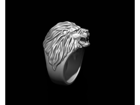 Humble lion ring 3D print model 3D Print Model