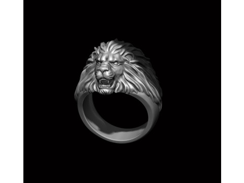 Humble lion ring 3D print model 3D Print Model