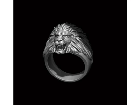 Humble lion ring 3D print model 3D Print Model