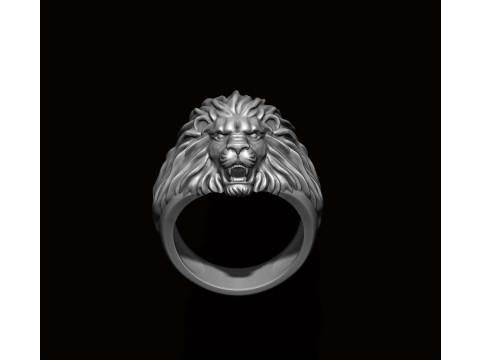 Humble lion ring 3D print model 3D Print Model