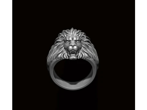 Humble lion ring 3D print model 3D Print Model
