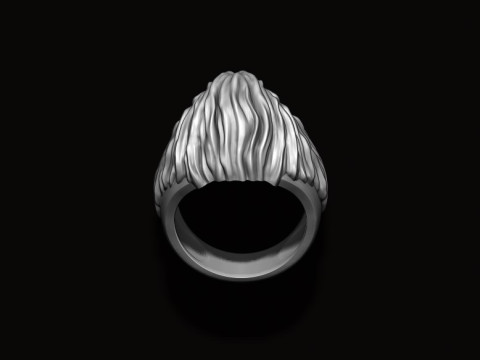 Humble lion ring 3D print model 3D Print Model