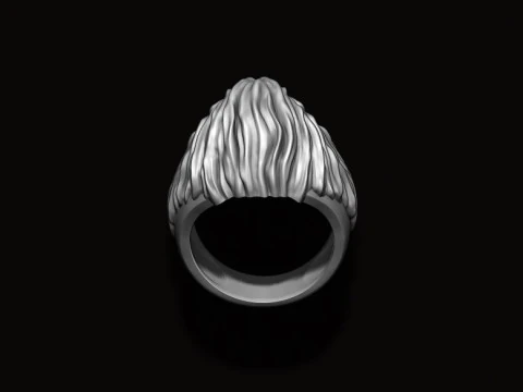 Humble lion ring 3D print model 3D Print Model