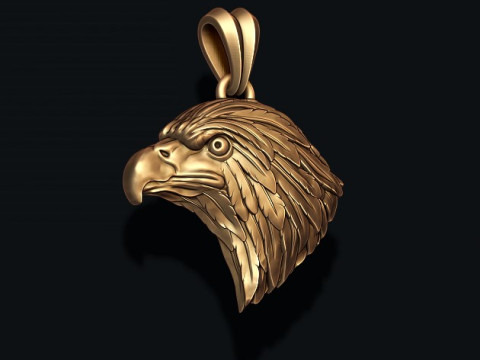 Eagle head pendant 3D print model Modelo de impresión 3D
