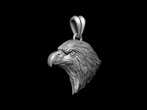 Eagle head pendant 3D print model 3D Print Model