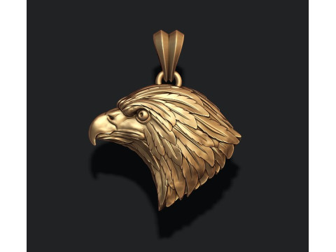 Eagle head pendant 3D print model Modelo de impresión 3D