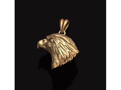 Eagle head pendant 3D print model Modelo de impresión 3D
