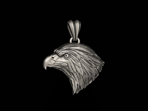 Eagle head pendant 3D print model Modelo de impresión 3D