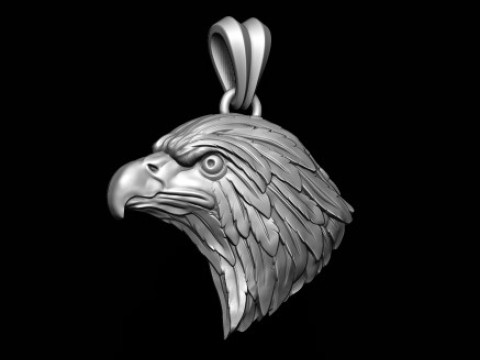 Eagle head pendant 3D print model Modelo de impresión 3D
