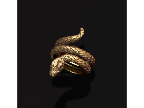 Modelo de impress&atilde;o 3D de anel de cobra Modelo de Impressão 3D