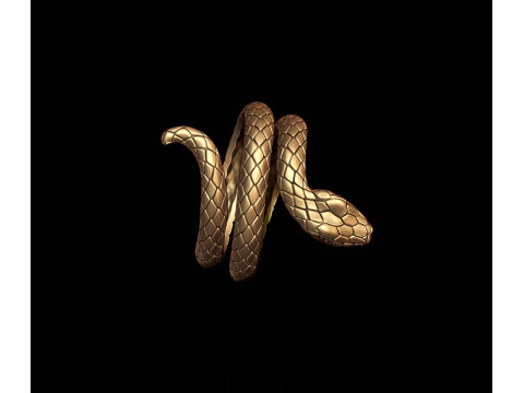 Snake ring 3D print model Modèles 3D en vedette