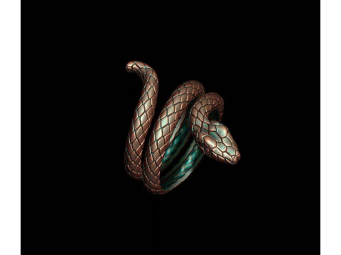 뱀 반지 3D 프린트 모델 3D 프린트 모델
