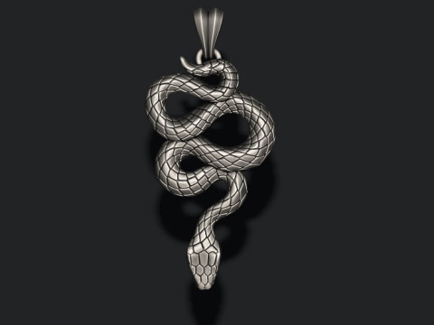 Snake pendant 3D print model 3D-Druckmodell