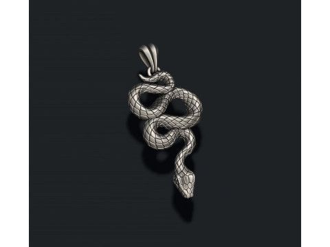 Snake pendant 3D print model Modèles 3D en vedette