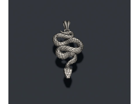 Snake pendant 3D print model Modèles 3D en vedette